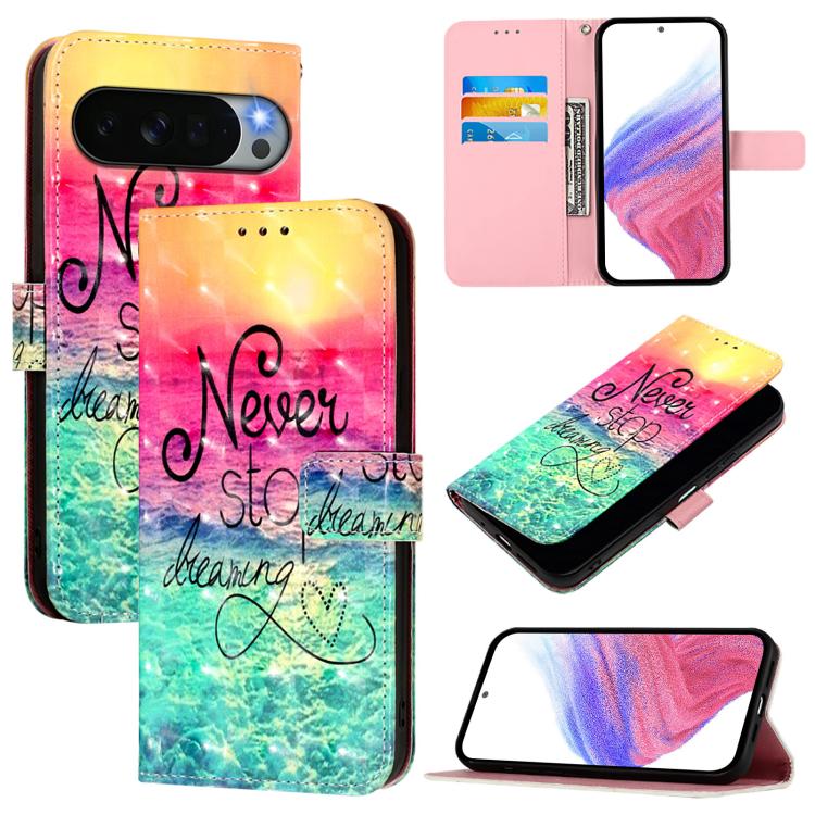 3D Painting Horizontal Flip Leather Phone Case, For Google Pixel 11 Pro XL, For Google Pixel 11 Pro / 11, For Google Pixel 9a, For Google Pixel 9 Pro XL, For Google Pixel 9 / 9 Pro, For Google Pixel 8a