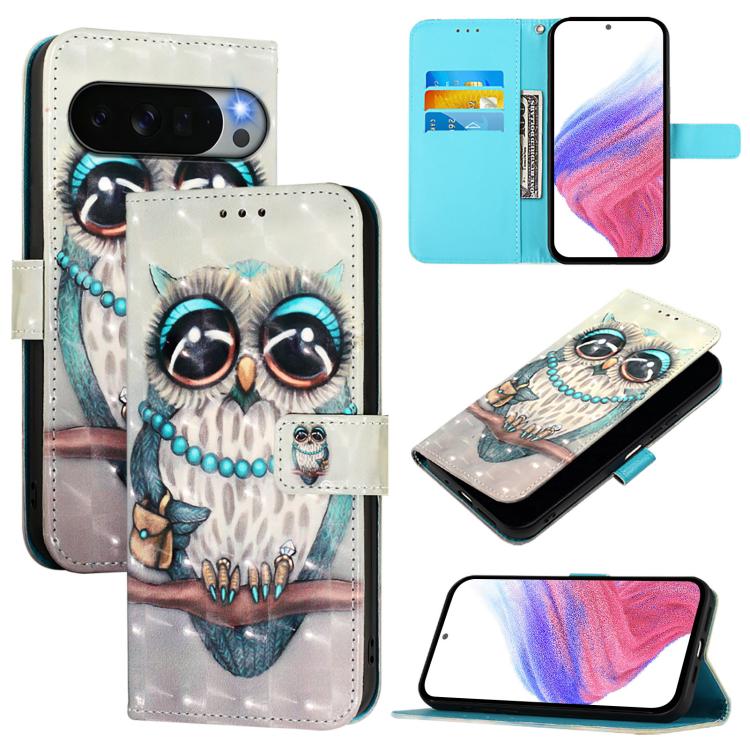 3D Painting Horizontal Flip Leather Phone Case, For Google Pixel 11 Pro XL, For Google Pixel 11 Pro / 11, For Google Pixel 9a, For Google Pixel 9 Pro XL, For Google Pixel 9 / 9 Pro, For Google Pixel 8a