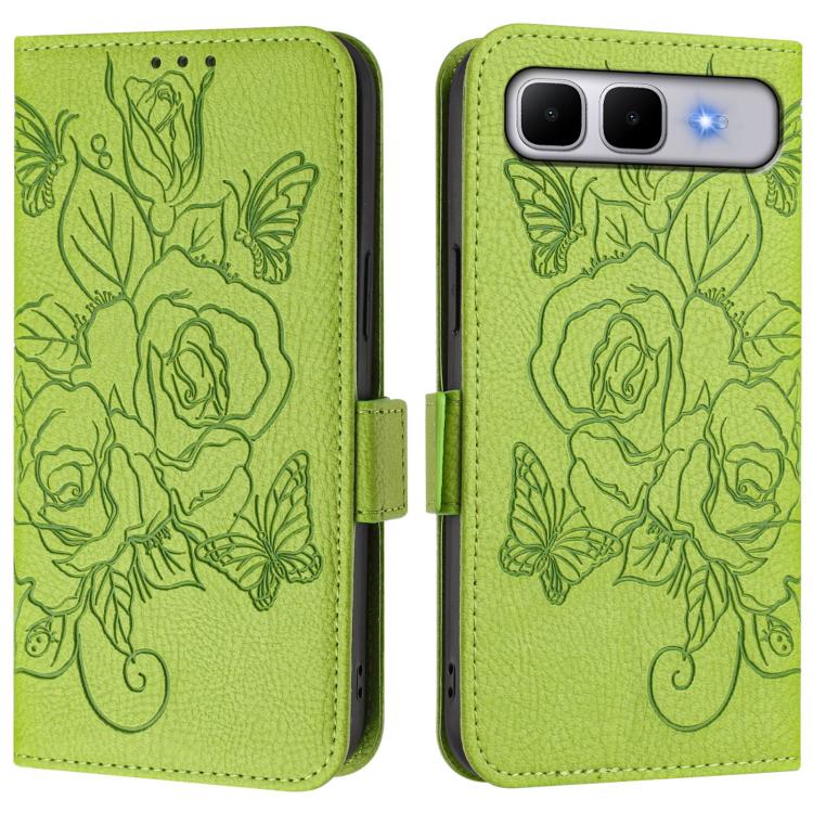 Embossed Rose RFID Anti-theft Leather Phone Case, For Infinix GT 50 Pro 5G, For Infinix Note Edge 5G Global, For Infinix Smart 20 4G / X6840, For Infinix Note 60 5G / Note 60 Pro 5G, For Infinix Hot 60i 5G / Tecno Spark Go 5G, For Infinix Smart 10 Plus...