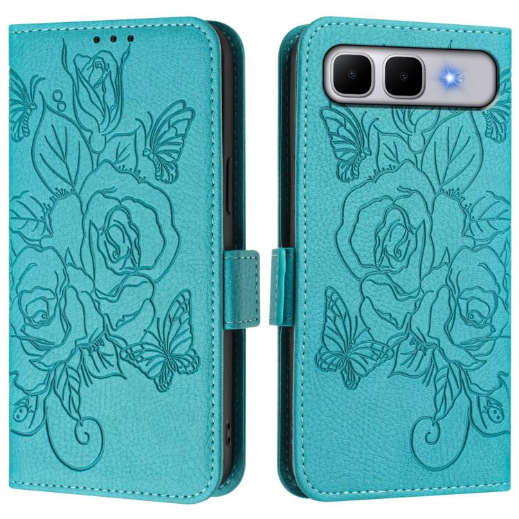 Embossed Rose RFID Anti-theft Leather Phone Case, For Infinix GT 50 Pro 5G, For Infinix Note Edge 5G Global, For Infinix Smart 20 4G / X6840, For Infinix Note 60 5G / Note 60 Pro 5G, For Infinix Hot 60i 5G / Tecno Spark Go 5G, For Infinix Smart 10 Plus...