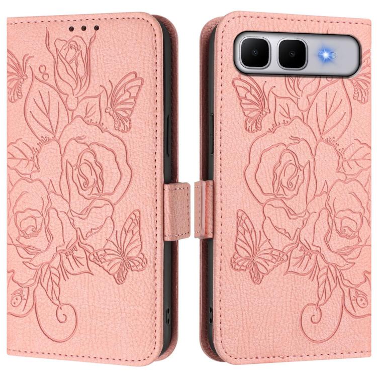 Embossed Rose RFID Anti-theft Leather Phone Case, For Infinix GT 50 Pro 5G, For Infinix Note Edge 5G Global, For Infinix Smart 20 4G / X6840, For Infinix Note 60 5G / Note 60 Pro 5G, For Infinix Hot 60i 5G / Tecno Spark Go 5G, For Infinix Smart 10 Plus...