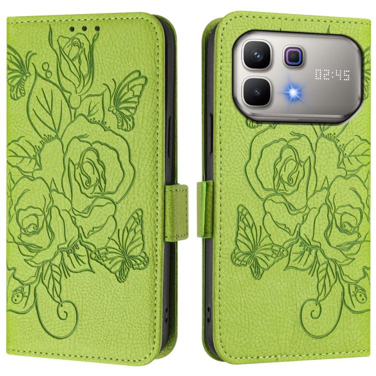Embossed Rose RFID Anti-theft Leather Phone Case, For Infinix GT 50 Pro 5G, For Infinix Note Edge 5G Global, For Infinix Smart 20 4G / X6840, For Infinix Note 60 5G / Note 60 Pro 5G, For Infinix Hot 60i 5G / Tecno Spark Go 5G, For Infinix Smart 10 Plus...