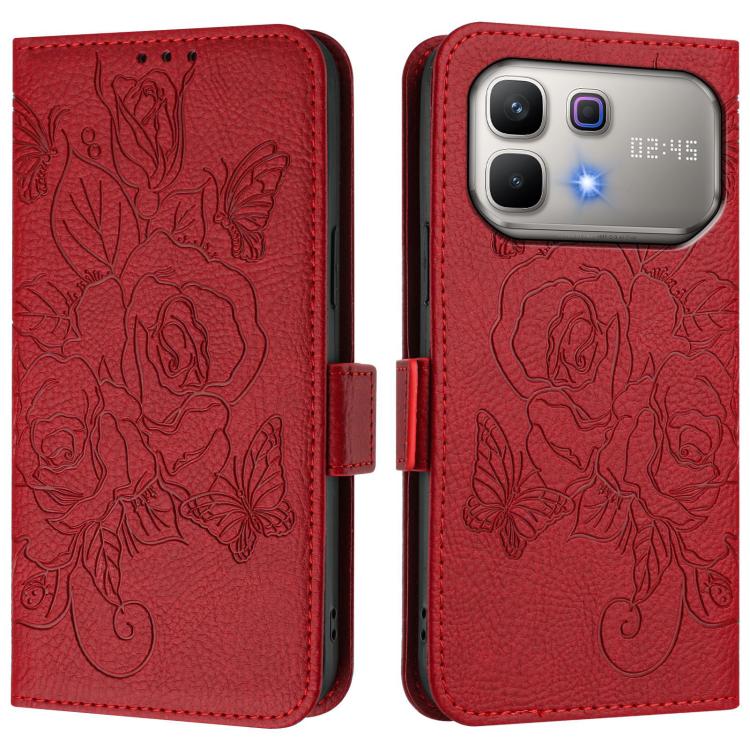 Embossed Rose RFID Anti-theft Leather Phone Case, For Infinix GT 50 Pro 5G, For Infinix Note Edge 5G Global, For Infinix Smart 20 4G / X6840, For Infinix Note 60 5G / Note 60 Pro 5G, For Infinix Hot 60i 5G / Tecno Spark Go 5G, For Infinix Smart 10 Plus...