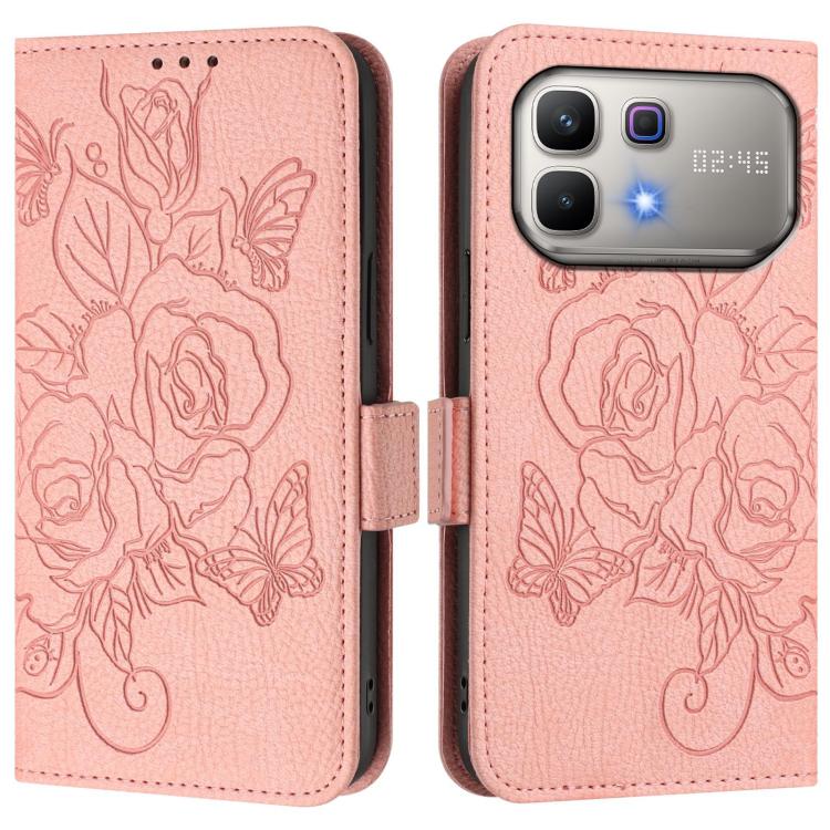 Embossed Rose RFID Anti-theft Leather Phone Case, For Infinix GT 50 Pro 5G, For Infinix Note Edge 5G Global, For Infinix Smart 20 4G / X6840, For Infinix Note 60 5G / Note 60 Pro 5G, For Infinix Hot 60i 5G / Tecno Spark Go 5G, For Infinix Smart 10 Plus...