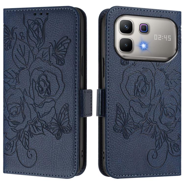 Embossed Rose RFID Anti-theft Leather Phone Case, For Infinix GT 50 Pro 5G, For Infinix Note Edge 5G Global, For Infinix Smart 20 4G / X6840, For Infinix Note 60 5G / Note 60 Pro 5G, For Infinix Hot 60i 5G / Tecno Spark Go 5G, For Infinix Smart 10 Plus...