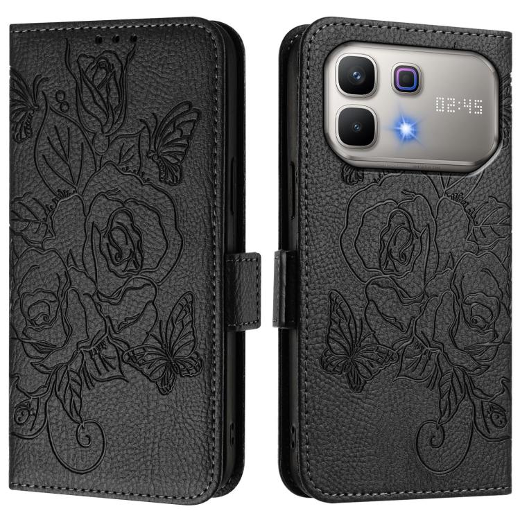 Embossed Rose RFID Anti-theft Leather Phone Case, For Infinix GT 50 Pro 5G, For Infinix Note Edge 5G Global, For Infinix Smart 20 4G / X6840, For Infinix Note 60 5G / Note 60 Pro 5G, For Infinix Hot 60i 5G / Tecno Spark Go 5G, For Infinix Smart 10 Plus...