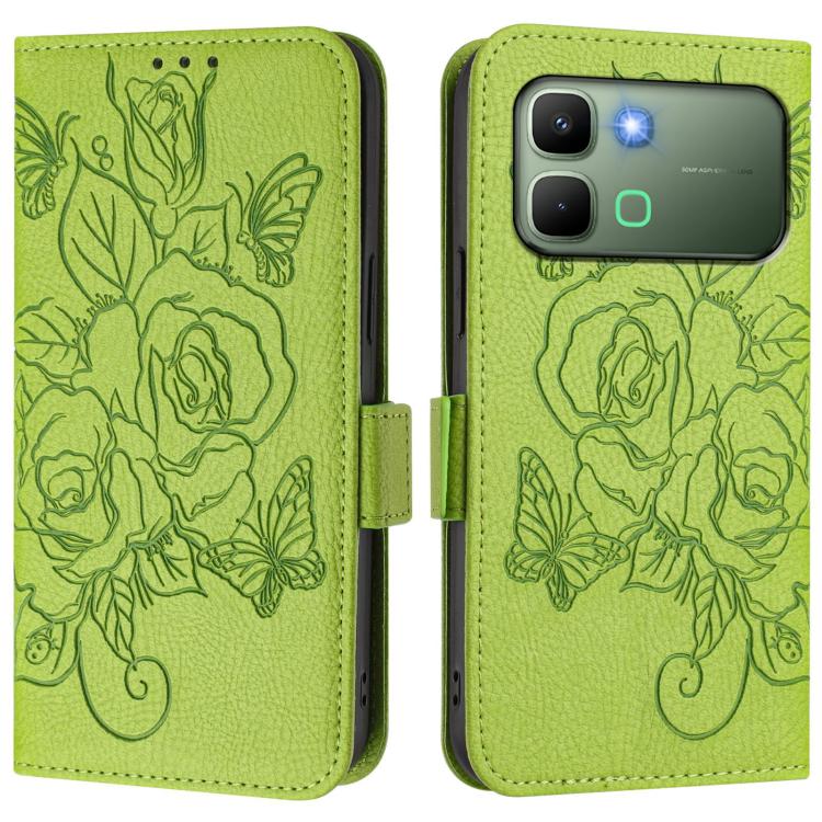 Embossed Rose RFID Anti-theft Leather Phone Case, For Infinix GT 50 Pro 5G, For Infinix Note Edge 5G Global, For Infinix Smart 20 4G / X6840, For Infinix Note 60 5G / Note 60 Pro 5G, For Infinix Hot 60i 5G / Tecno Spark Go 5G, For Infinix Smart 10 Plus...