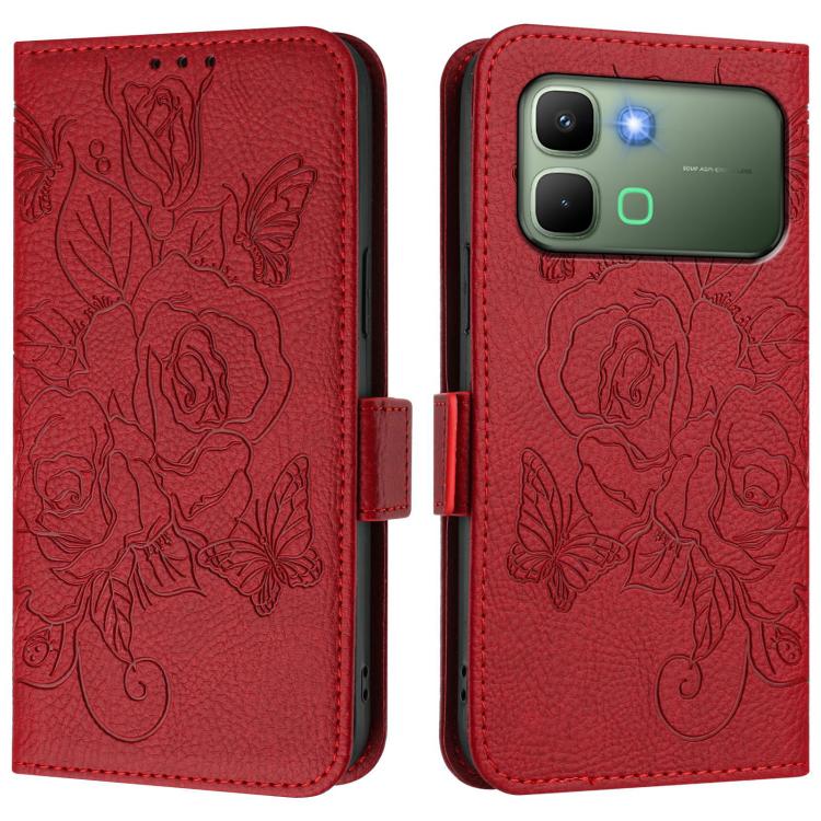 Embossed Rose RFID Anti-theft Leather Phone Case, For Infinix GT 50 Pro 5G, For Infinix Note Edge 5G Global, For Infinix Smart 20 4G / X6840, For Infinix Note 60 5G / Note 60 Pro 5G, For Infinix Hot 60i 5G / Tecno Spark Go 5G, For Infinix Smart 10 Plus...