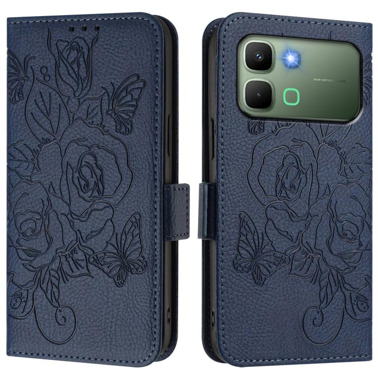 Embossed Rose RFID Anti-theft Leather Phone Case, For Infinix GT 50 Pro 5G, For Infinix Note Edge 5G Global, For Infinix Smart 20 4G / X6840, For Infinix Note 60 5G / Note 60 Pro 5G, For Infinix Hot 60i 5G / Tecno Spark Go 5G, For Infinix Smart 10 Plus...