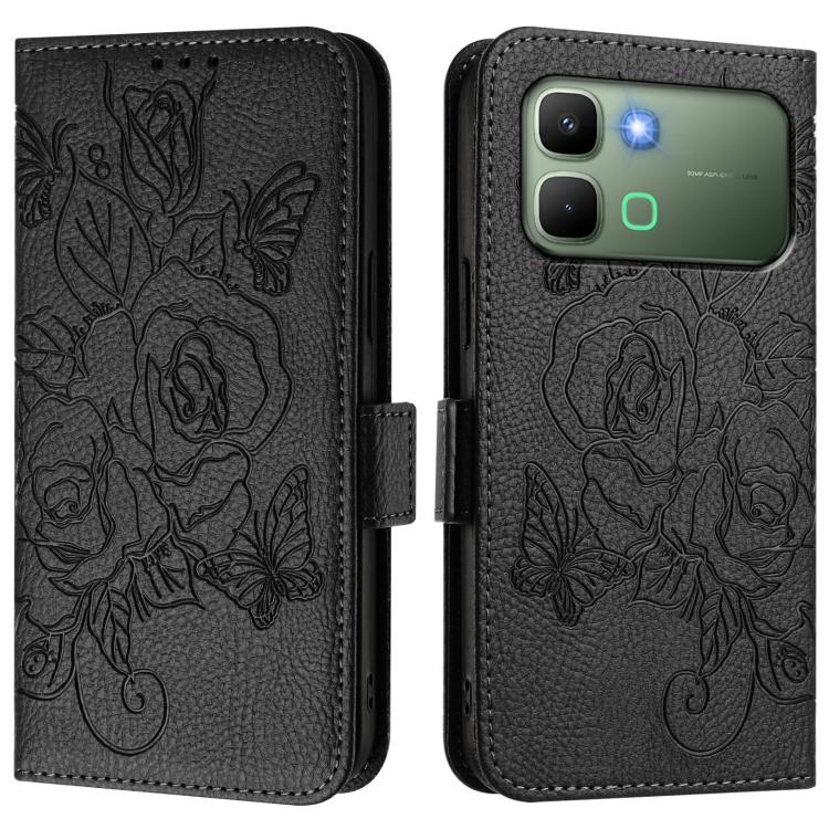 Embossed Rose RFID Anti-theft Leather Phone Case, For Infinix GT 50 Pro 5G, For Infinix Note Edge 5G Global, For Infinix Smart 20 4G / X6840, For Infinix Note 60 5G / Note 60 Pro 5G, For Infinix Hot 60i 5G / Tecno Spark Go 5G, For Infinix Smart 10 Plus...