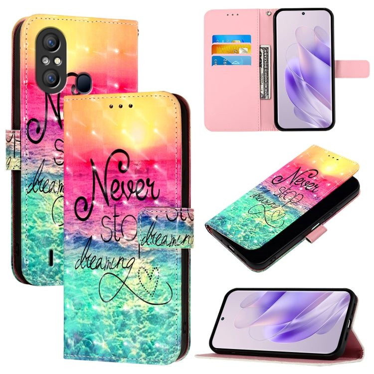 3D Painting Horizontal Flip Leather Phone Case, For Itel P40, For Itel S17 / Vision 3, For Itel A58 / A49, For Itel P17 / A27, For Itel A48