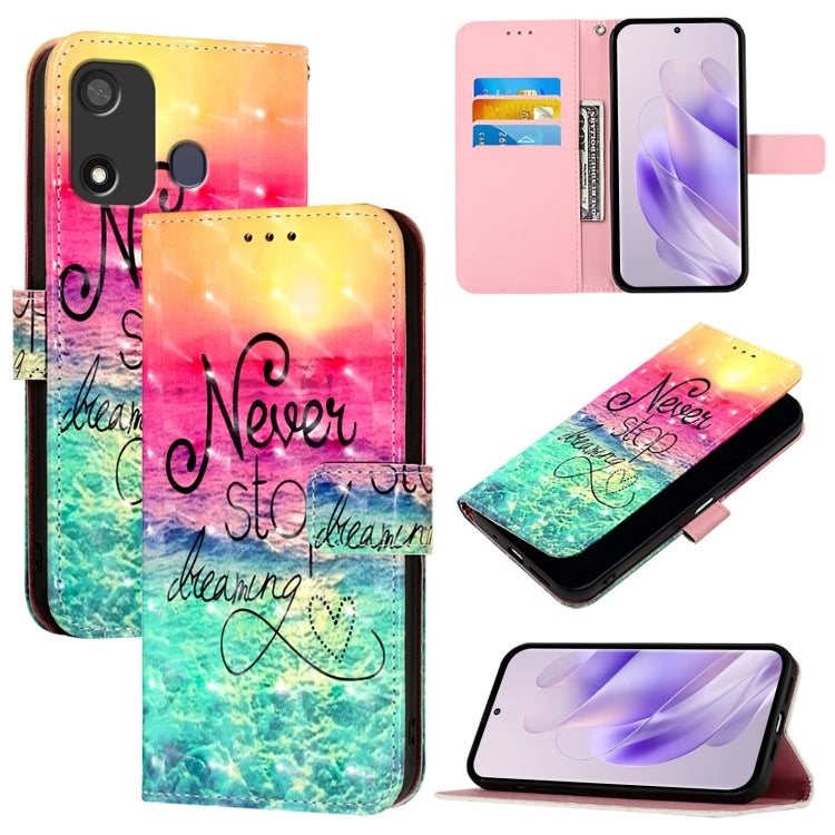3D Painting Horizontal Flip Leather Phone Case, For Itel P40, For Itel S17 / Vision 3, For Itel A58 / A49, For Itel P17 / A27, For Itel A48