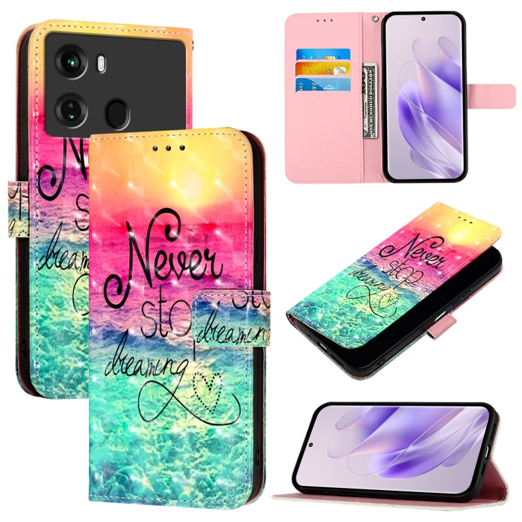 3D Painting Horizontal Flip Leather Phone Case, For Itel P40, For Itel S17 / Vision 3, For Itel A58 / A49, For Itel P17 / A27, For Itel A48