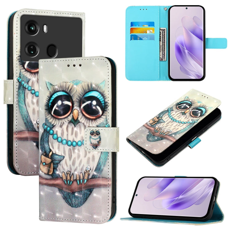 3D Painting Horizontal Flip Leather Phone Case, For Itel P40, For Itel S17 / Vision 3, For Itel A58 / A49, For Itel P17 / A27, For Itel A48