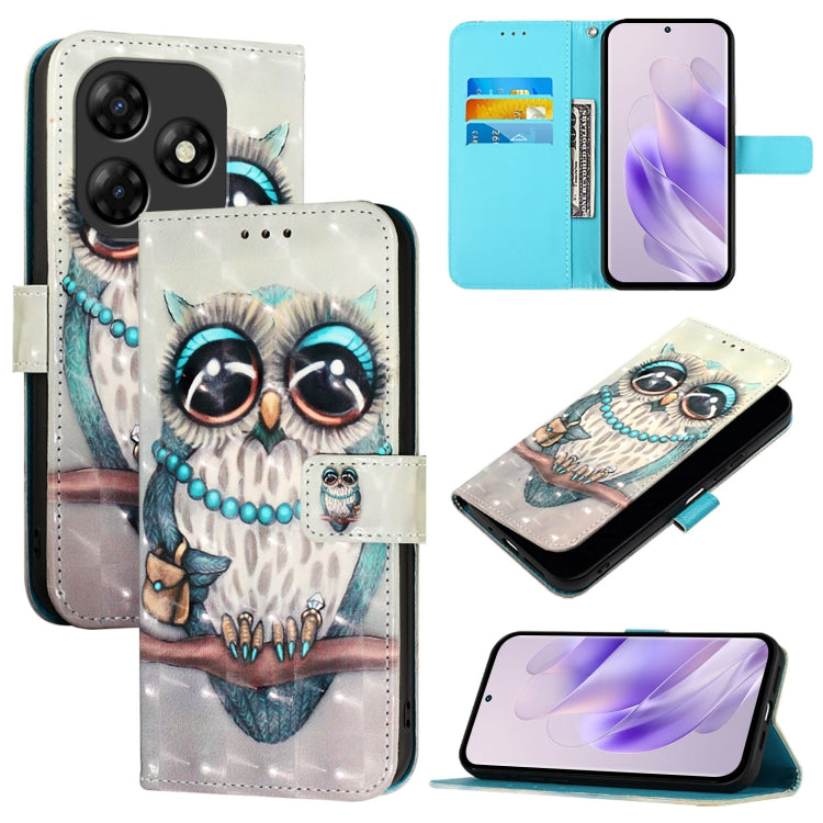 3D Painting Horizontal Flip Leather Phone Case, For Itel A23 Pro / A17, For Itel P55 5G, For Itel RS4, For Itel S24, For Itel P55+, For Itel P55 4G