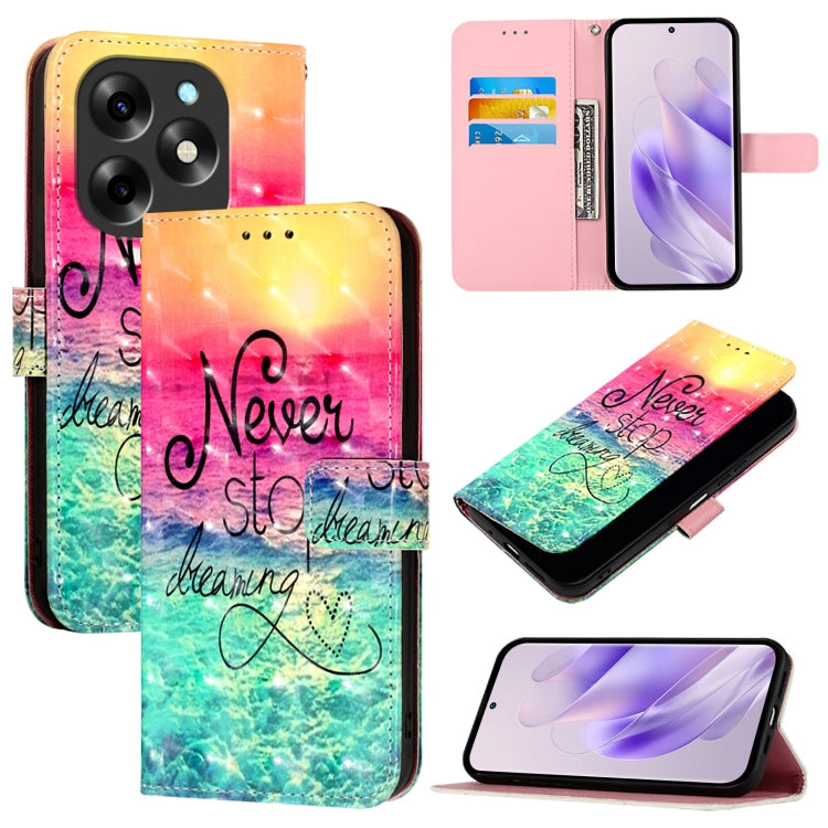 3D Painting Horizontal Flip Leather Phone Case, For Itel A05s, For Itel A70, For Itel A60 / A60s, For Itel S23+, For Itel S23, For Itel S18 / Vision 5