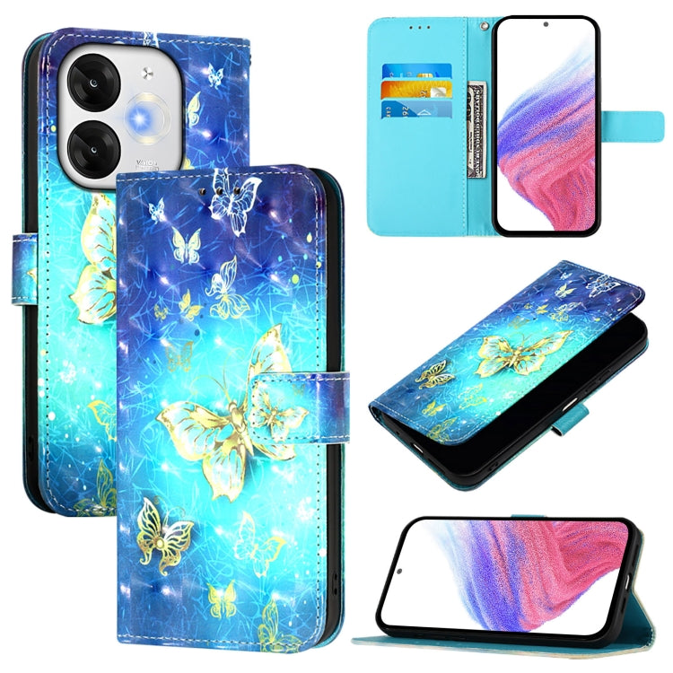 3D Painting Horizontal Flip Leather Phone Case, For itel A95 5G, For Itel A90 4G, For itel City 100, For itel A80 4G, For itel A50C, For Itel A50