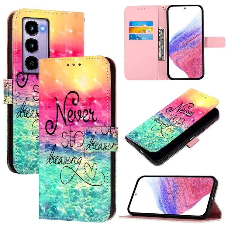 3D Painting Horizontal Flip Leather Phone Case, For itel A95 5G, For Itel A90 4G, For itel City 100, For itel A80 4G, For itel A50C, For Itel A50