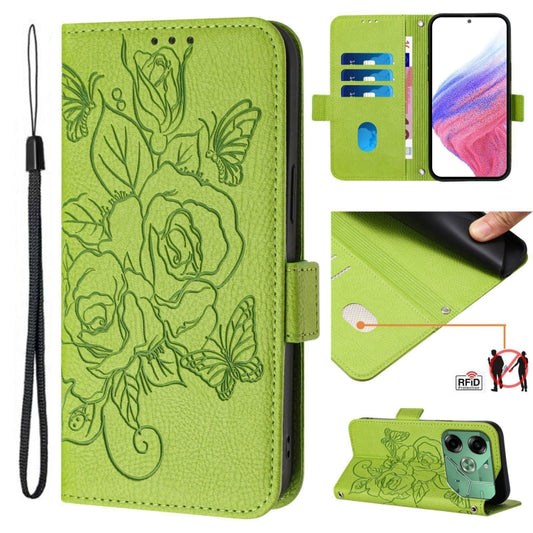 Embossed Rose RFID Anti-theft Leather Phone Case, For Tecno Pova 6 4G, For Tecno Pova 6 5G / 6 Pro, For Tecno Camon 30 Pro 5G, For Tecno Camon 30 5G / 4G, For Tecno Spark 20 Pro+, For Tecno Spark 20 Pro, For Tecno Spark Go 2024 / Spark 20C             ...