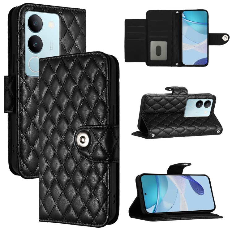Rhombic Texture Flip Leather Phone Case with Lanyard, For vivo Y27 5G / Y27s, For vivo V29 / V29 Pro, For vivo Y17s 4G / Y17s 5G India, For vivo Y02A / Y02 / Y11 2023 / Y02t, For vivo Y78+ / Y78 / V29 Lite, For vivo Y56 / Y16 / Y02s                    ...