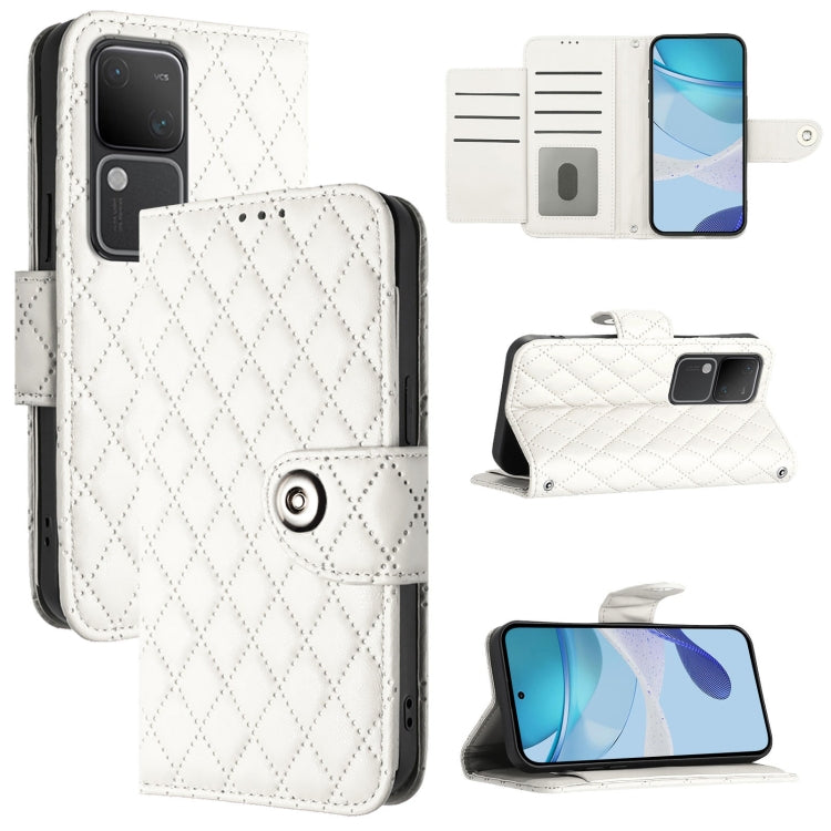 Rhombic Texture Flip Leather Phone Case with Lanyard, For vivo iQOO Z9 / Z9 Turbo, For vivo Y200e / Y100 IDN, For vivo T3 5G IDN / V40 SE, For vivo V30 / V30 Pro, For vivo V29e / Y200 / V30 Lite, For vivo X100 Pro, For vivo X100                        ...