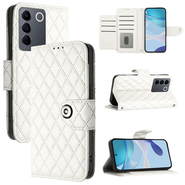 Rhombic Texture Flip Leather Phone Case with Lanyard, For vivo V27e / T2, For vivo Y72 5G / iQOO Z3 / Y52 5G, For vivo Y35 4G / Y22s / Y22, For vivo Y77 / Y77e, For vivo Y55s 2023 / Y55 5G / Y75 5G, For vivo T1 5G / iQOO U5e, For vivo Y30 5G / Y33e    ...