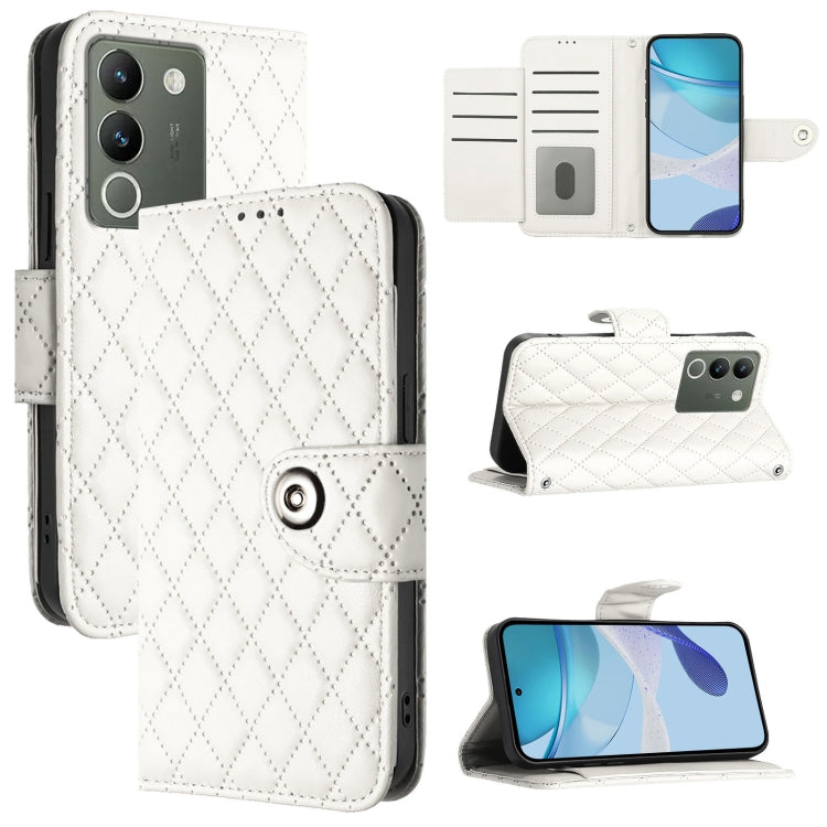 Rhombic Texture Flip Leather Phone Case with Lanyard, For vivo iQOO Z9 / Z9 Turbo, For vivo Y200e / Y100 IDN, For vivo T3 5G IDN / V40 SE, For vivo V30 / V30 Pro, For vivo V29e / Y200 / V30 Lite, For vivo X100 Pro, For vivo X100                        ...