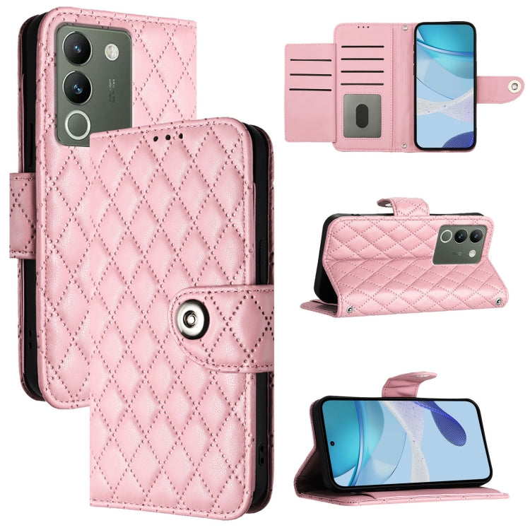Rhombic Texture Flip Leather Phone Case with Lanyard, For vivo iQOO Z9 / Z9 Turbo, For vivo Y200e / Y100 IDN, For vivo T3 5G IDN / V40 SE, For vivo V30 / V30 Pro, For vivo V29e / Y200 / V30 Lite, For vivo X100 Pro, For vivo X100                        ...