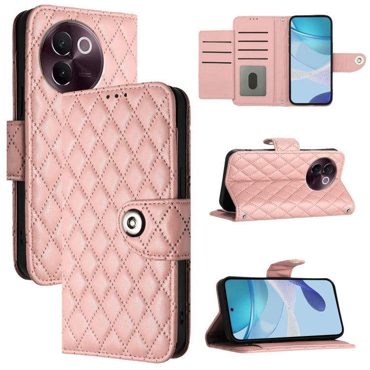 Rhombic Texture Flip Leather Phone Case with Lanyard, For vivo Y28 4G, For vivo X100s, For vivo Y03 / Y18, For vivo Y38 / Y200i / T3x, For vivo V30e, For vivo iQOO Z9x, For vivo Y20 / Y20i / Y20s / Y20a, For vivo iQOO U1x / Y11s / Y12s / Y12a