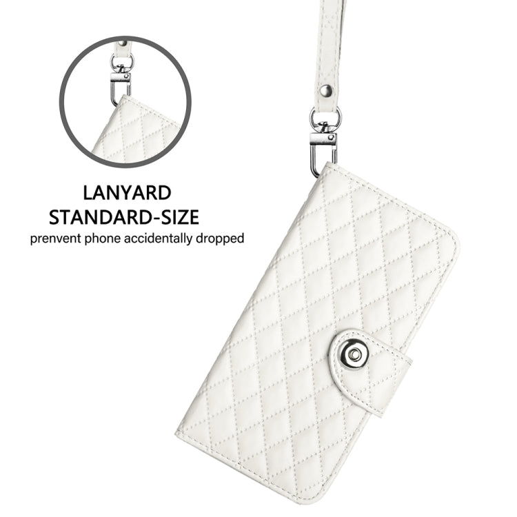Rhombic Texture Flip Leather Phone Case with Lanyard, For vivo Y17 / Y15 / Y12 / Y11 2019, For vivo Y27 4G Global