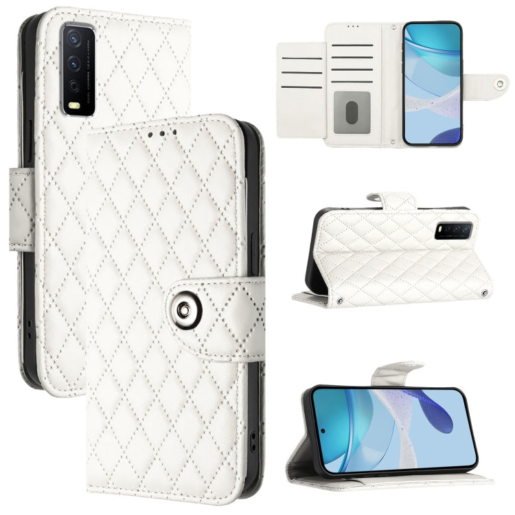 Rhombic Texture Flip Leather Phone Case with Lanyard, For vivo Y28 4G, For vivo X100s, For vivo Y03 / Y18, For vivo Y38 / Y200i / T3x, For vivo V30e, For vivo iQOO Z9x, For vivo Y20 / Y20i / Y20s / Y20a, For vivo iQOO U1x / Y11s / Y12s / Y12a