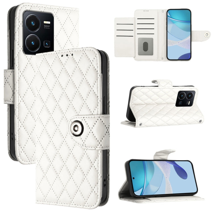 Rhombic Texture Flip Leather Phone Case with Lanyard, For vivo V27e / T2, For vivo Y72 5G / iQOO Z3 / Y52 5G, For vivo Y35 4G / Y22s / Y22, For vivo Y77 / Y77e, For vivo Y55s 2023 / Y55 5G / Y75 5G, For vivo T1 5G / iQOO U5e, For vivo Y30 5G / Y33e    ...