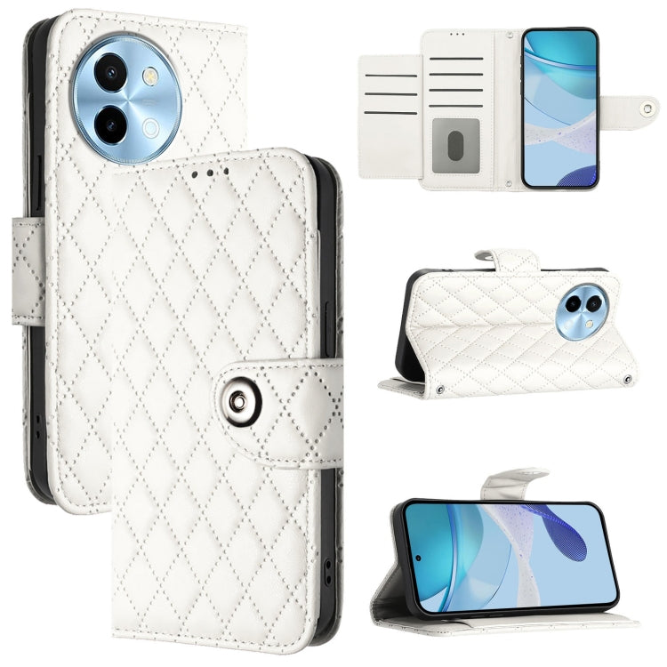 Rhombic Texture Flip Leather Phone Case with Lanyard, For vivo Y28 4G, For vivo X100s, For vivo Y03 / Y18, For vivo Y38 / Y200i / T3x, For vivo V30e, For vivo iQOO Z9x, For vivo Y20 / Y20i / Y20s / Y20a, For vivo iQOO U1x / Y11s / Y12s / Y12a