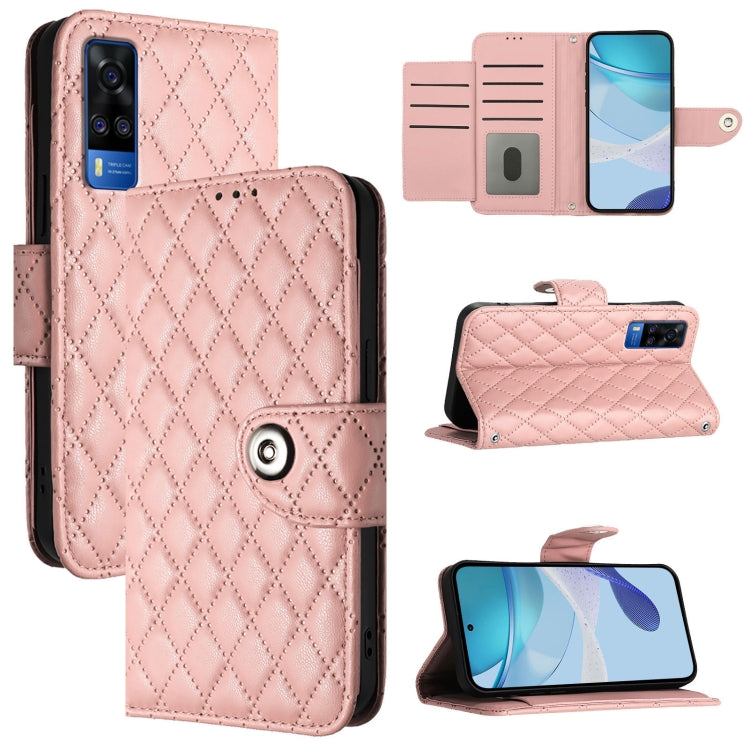 Rhombic Texture Flip Leather Phone Case with Lanyard, For vivo Y76 5G, For vivo Y51 2020 India / Y31 India, For vivo Y53s 5G / Y51a / Y33, For vivo Y52s 5G / iQOO U3, For vivo Y31s 5G / Y72 5G India, For vivo Y70s, For vivo Y30 4G Global               ...
