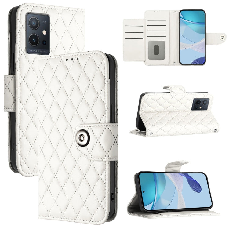 Rhombic Texture Flip Leather Phone Case with Lanyard, For vivo V27e / T2, For vivo Y72 5G / iQOO Z3 / Y52 5G, For vivo Y35 4G / Y22s / Y22, For vivo Y77 / Y77e, For vivo Y55s 2023 / Y55 5G / Y75 5G, For vivo T1 5G / iQOO U5e, For vivo Y30 5G / Y33e    ...