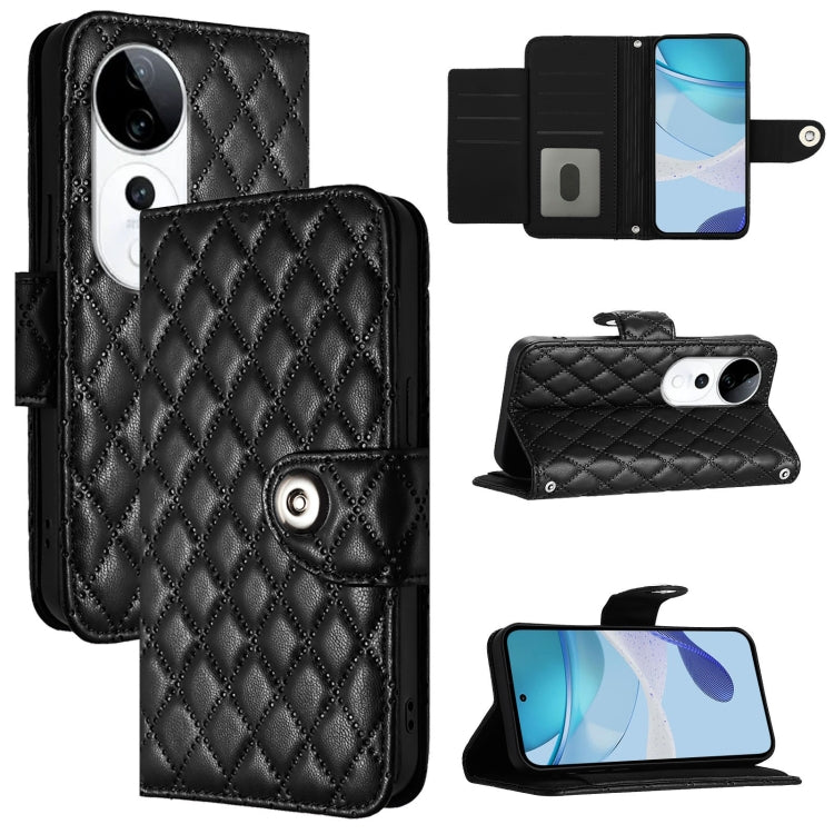 Rhombic Texture Flip Leather Phone Case with Lanyard, For vivo Y29S 5G / Y04 4G Global, For vivo Y29 4G Global, For vivo V50 5G Global, For vivo S20 5G, For vivo S20 Pro 5G, For vivo Y300 5G, For vivo S19 Pro, For vivo S19