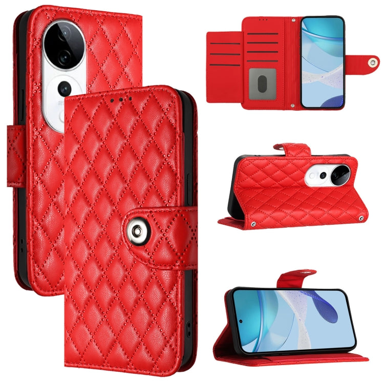 Rhombic Texture Flip Leather Phone Case with Lanyard, For vivo Y29S 5G / Y04 4G Global, For vivo Y29 4G Global, For vivo V50 5G Global, For vivo S20 5G, For vivo S20 Pro 5G, For vivo Y300 5G, For vivo S19 Pro, For vivo S19