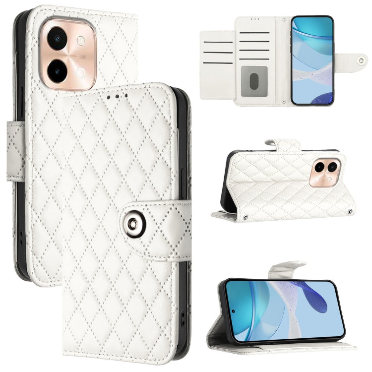 Rhombic Texture Flip Leather Phone Case with Lanyard, For vivo Y28 4G, For vivo X100s, For vivo Y03 / Y18, For vivo Y38 / Y200i / T3x, For vivo V30e, For vivo iQOO Z9x, For vivo Y20 / Y20i / Y20s / Y20a, For vivo iQOO U1x / Y11s / Y12s / Y12a