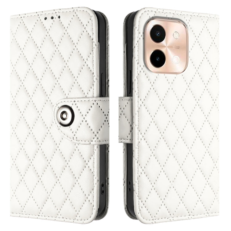 Rhombic Texture Flip Leather Phone Case with Lanyard, For vivo Y28 4G, For vivo X100s, For vivo Y03 / Y18, For vivo Y38 / Y200i / T3x, For vivo V30e, For vivo iQOO Z9x, For vivo Y20 / Y20i / Y20s / Y20a, For vivo iQOO U1x / Y11s / Y12s / Y12a