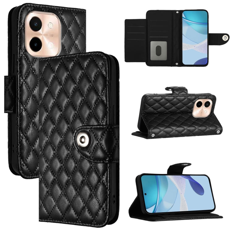 Rhombic Texture Flip Leather Phone Case with Lanyard, For vivo Y28 4G, For vivo X100s, For vivo Y03 / Y18, For vivo Y38 / Y200i / T3x, For vivo V30e, For vivo iQOO Z9x, For vivo Y20 / Y20i / Y20s / Y20a, For vivo iQOO U1x / Y11s / Y12s / Y12a