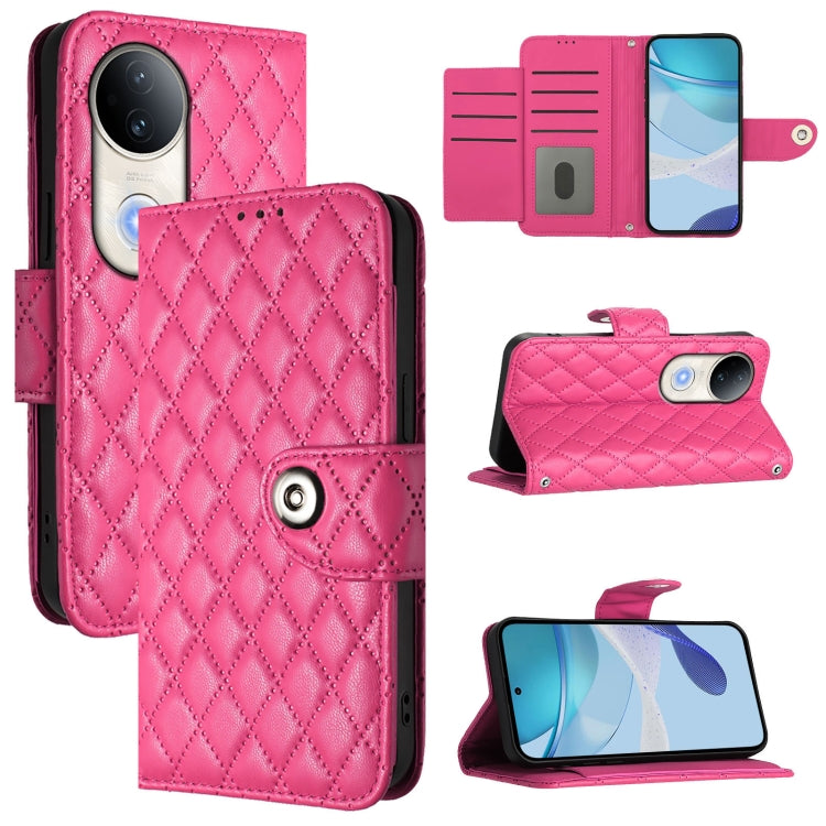 Rhombic Texture Flip Leather Phone Case with Lanyard, For vivo Y29S 5G / Y04 4G Global, For vivo Y29 4G Global, For vivo V50 5G Global, For vivo S20 5G, For vivo S20 Pro 5G, For vivo Y300 5G, For vivo S19 Pro, For vivo S19
