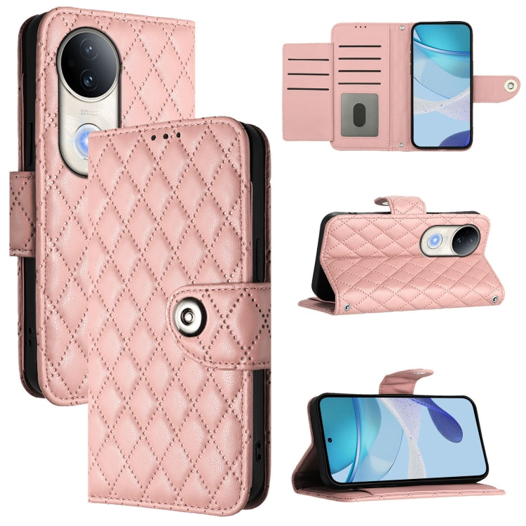 Rhombic Texture Flip Leather Phone Case with Lanyard, For vivo Y29S 5G / Y04 4G Global, For vivo Y29 4G Global, For vivo V50 5G Global, For vivo S20 5G, For vivo S20 Pro 5G, For vivo Y300 5G, For vivo S19 Pro, For vivo S19