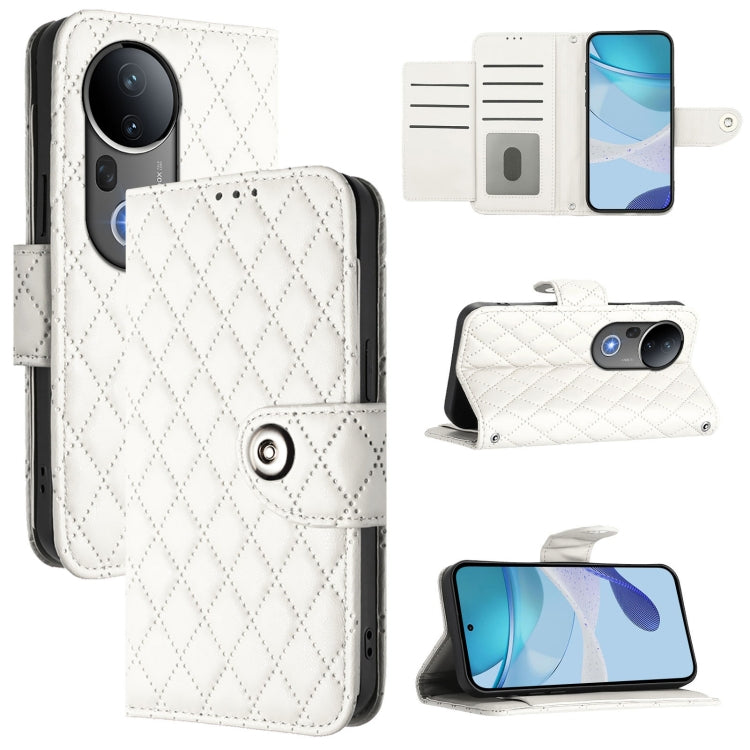 Rhombic Texture Flip Leather Phone Case with Lanyard, For vivo Y29S 5G / Y04 4G Global, For vivo Y29 4G Global, For vivo V50 5G Global, For vivo S20 5G, For vivo S20 Pro 5G, For vivo Y300 5G, For vivo S19 Pro, For vivo S19
