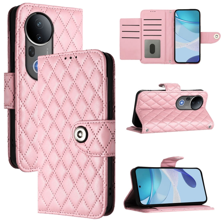 Rhombic Texture Flip Leather Phone Case with Lanyard, For vivo Y29S 5G / Y04 4G Global, For vivo Y29 4G Global, For vivo V50 5G Global, For vivo S20 5G, For vivo S20 Pro 5G, For vivo Y300 5G, For vivo S19 Pro, For vivo S19