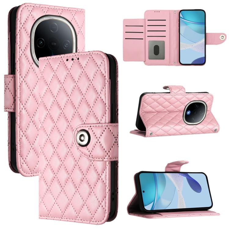 Rhombic Texture Flip Leather Phone Case with Lanyard, For vivo Y29S 5G / Y04 4G Global, For vivo Y29 4G Global, For vivo V50 5G Global, For vivo S20 5G, For vivo S20 Pro 5G, For vivo Y300 5G, For vivo S19 Pro, For vivo S19