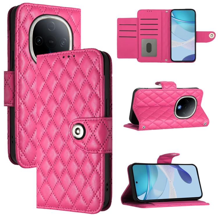 Rhombic Texture Flip Leather Phone Case with Lanyard, For vivo Y29S 5G / Y04 4G Global, For vivo Y29 4G Global, For vivo V50 5G Global, For vivo S20 5G, For vivo S20 Pro 5G, For vivo Y300 5G, For vivo S19 Pro, For vivo S19