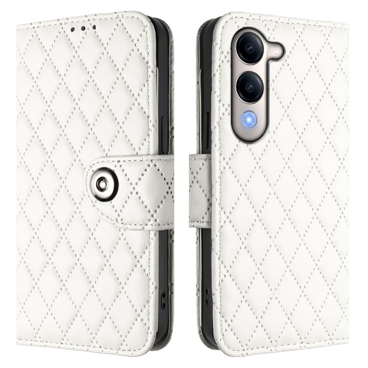 Rhombic Texture Flip Leather Phone Case with Lanyard, For vivo Y29S 5G / Y04 4G Global, For vivo Y29 4G Global, For vivo V50 5G Global, For vivo S20 5G, For vivo S20 Pro 5G, For vivo Y300 5G, For vivo S19 Pro, For vivo S19
