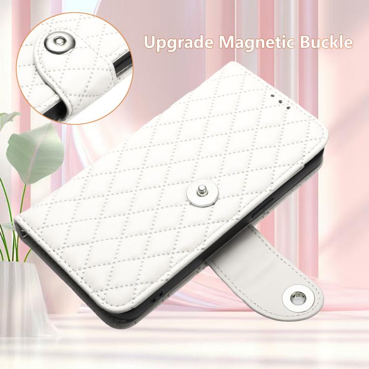 Rhombic Texture Flip Leather Phone Case with Lanyard, For vivo V60 Lite 5G Global, For vivo Y400 5G Global, For vivo Y400 4G, For vivo V60 5G Global, For vivo S30 Pro mini, For vivo S30, For vivo Y39 5G Global, For vivo V50 Lite 5G