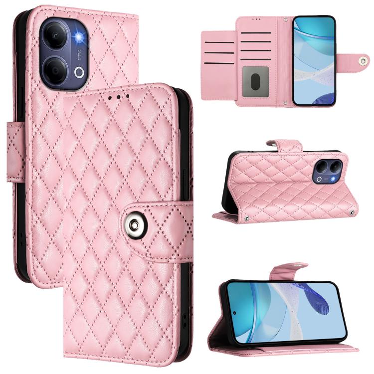 Rhombic Texture Flip Leather Phone Case with Lanyard, For vivo X300 FE 5G Russia / 5G Zeiss, For vivo X300s 5G, For vivo V70 FE 5G, For vivo Y21 5G 2026 Global / Y05 4G, For vivo X300 Ultra 5G, For vivo X300 Pro, For vivo X300, For vivo Y31 5G Global