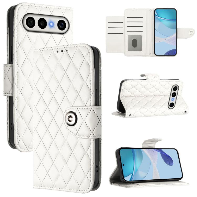 Rhombic Texture Flip Leather Phone Case with Lanyard, For vivo X300 FE 5G Russia / 5G Zeiss, For vivo X300s 5G, For vivo V70 FE 5G, For vivo Y21 5G 2026 Global / Y05 4G, For vivo X300 Ultra 5G, For vivo X300 Pro, For vivo X300, For vivo Y31 5G Global